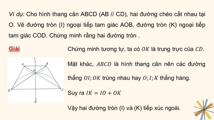 Giáo án PPT dạy thêm Toán 9 Kết nối bài 17: Vị trí tương đối của hai đường tròn