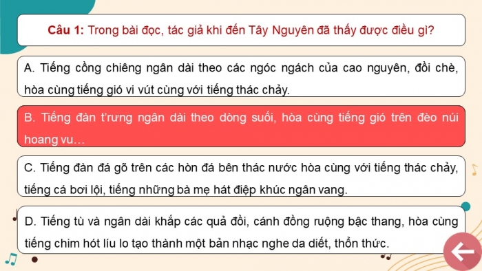 Giáo án PPT dạy thêm Tiếng Việt 5 Kết nối bài 13: Bài đọc Đàn t'rưng – tiếng ca đại ngàn. Luyện từ và câu Liên kết câu bằng từ ngữ thay thế. Tìm hiểu cách viết chương trình hoạt động