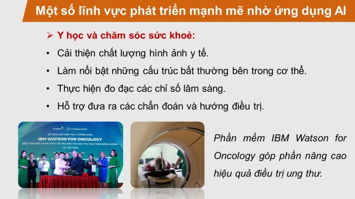 Giáo án điện tử Khoa học máy tính 12 kết nối Bài 2: Trí tuệ nhân tạo trong khoa học và đời sống