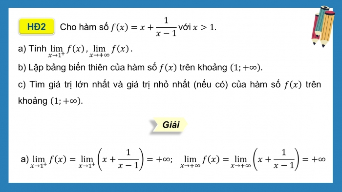 Giáo án điện tử Toán 12 cánh diều Bài 2: Giá trị lớn nhất và giá trị nhỏ nhất của hàm số