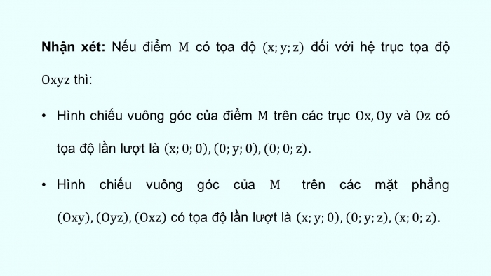 Giáo án PPT dạy thêm Toán 12 kết nối Bài 7: Hệ trục toạ độ trong không gian