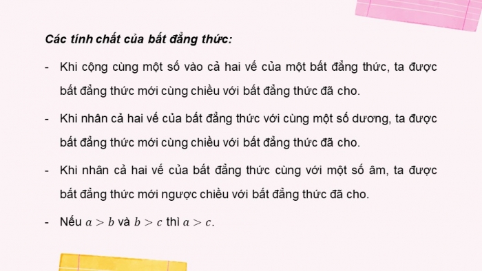 Giáo án PPT dạy thêm Toán 9 Cánh diều Bài 1: Bất đẳng thức