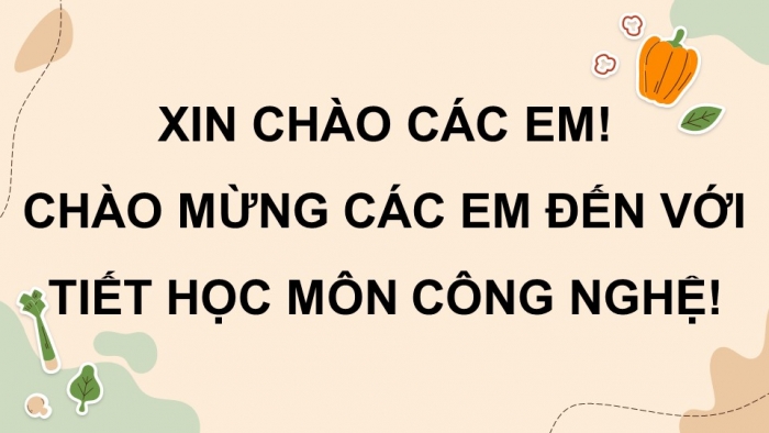 Giáo án điện tử Công nghệ 9 Chế biến thực phẩm Kết nối Bài 2: Lựa chọn và bảo quản thực phẩm