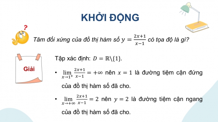 Giáo án PPT dạy thêm Toán 12 chân trời Bài 3: Đường tiệm cận của đồ thị hàm số