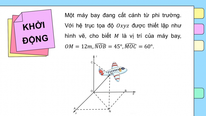 Giáo án PPT dạy thêm Toán 12 chân trời Bài 2: Toạ độ của vectơ trong không gian