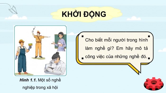 Giáo án điện tử Công nghệ 9 Định hướng nghề nghiệp Kết nối Bài 1: Nghề nghiệp trong lĩnh vực kĩ thuật và công nghệ