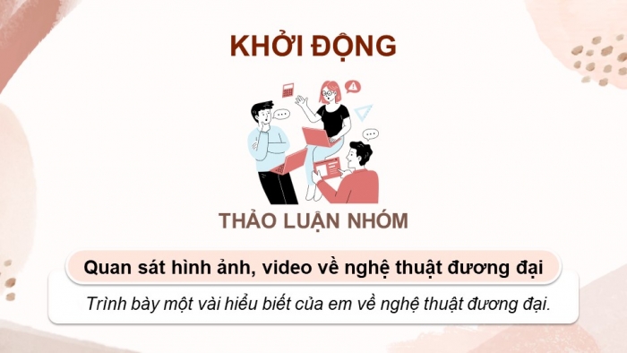 Giáo án điện tử Mĩ thuật 9 kết nối Bài 3: Một số trào lưu của nghệ thuật đương đại thế giới