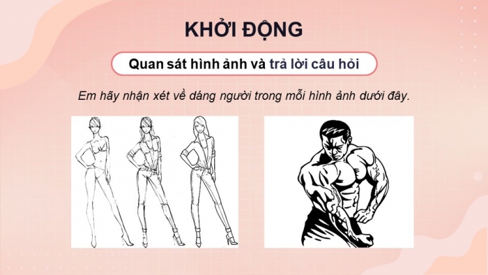 Giáo án điện tử Mĩ thuật 9 chân trời bản 1 Bài 1: Vẽ kí hoạ dáng người