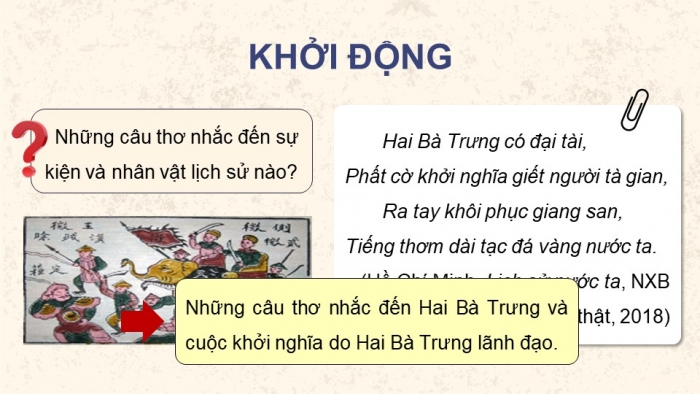 Giáo án điện tử Lịch sử và Địa lí 5 kết nối Bài 8: Đấu tranh giành độc lập thời kì Bắc thuộc