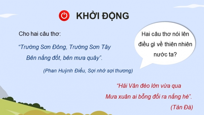 Giáo án điện tử Địa lí 12 chân trời Bài 3: Sự phân hoá đa dạng của thiên nhiên