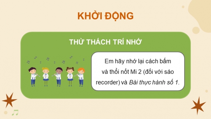 Giáo án điện tử Âm nhạc 9 chân trời Bài 4: Nhạc cụ thể hiện giai điệu Bài thực hành số 2