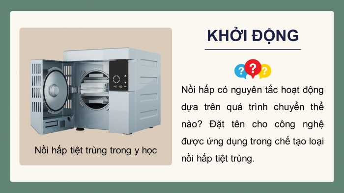 Giáo án điện tử Vật lí 12 kết nối Bài 6: Nhiệt hoá hơi riêng