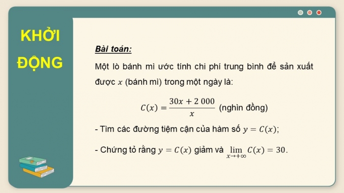 Giáo án PPT dạy thêm Toán 12 cánh diều Bài 3: Đường tiệm cận của đồ thị hàm số