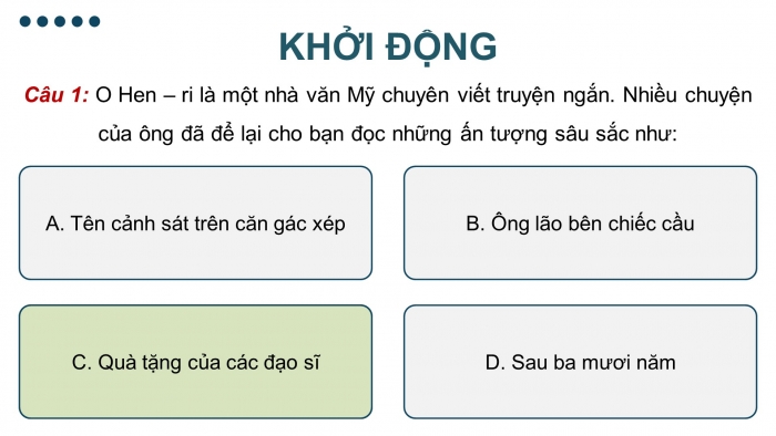 Giáo án PPT dạy thêm Ngữ văn 9 Cánh diều bài 4: Chiếc lá cuối cùng (O' Hen-ri)