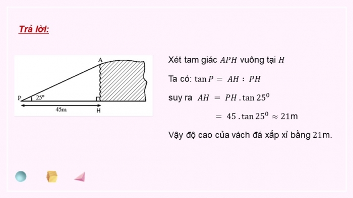 Giáo án PPT dạy thêm Toán 9 Kết nối bài 12: Một số hệ thức giữa cạnh, góc trong tam giác vuông và ứng dụng