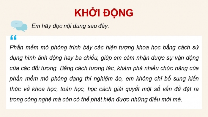 Giáo án điện tử Tin học 9 kết nối Bài 6: Thực hành Khai thác phần mềm mô phỏng