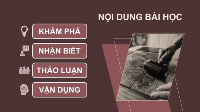 Giáo án điện tử Mĩ thuật 12 Đồ hoạ (tranh in) Kết nối Bài 2: Thực hành tranh in độc bản