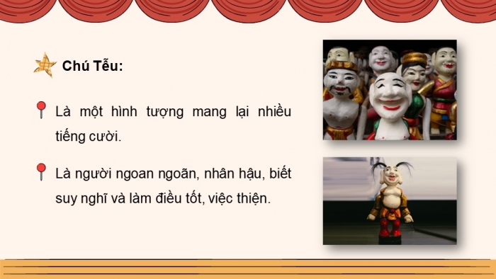 Giáo án PPT dạy thêm Tiếng Việt 5 Kết nối bài 32: Bài đọc Sự tích chú Tễu. Đánh giá, chỉnh sửa đoạn văn giới thiệu nhân vật trong một bộ phim hoạt hình