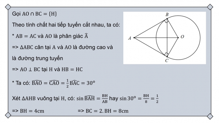 Giáo án PPT dạy thêm Toán 9 Cánh diều Bài 3: Tiếp tuyến của đường tròn