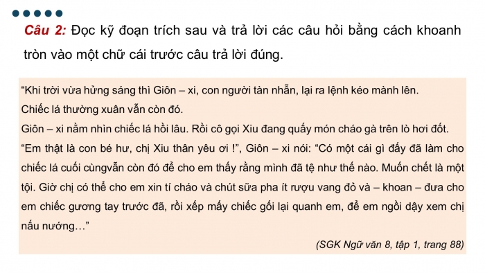 Giáo án PPT dạy thêm Ngữ văn 9 Cánh diều bài 4: Chiếc lá cuối cùng (O' Hen-ri)