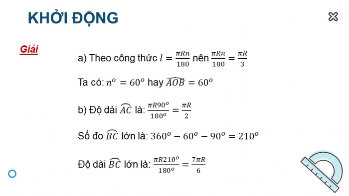 Giáo án PPT dạy thêm Toán 9 Kết nối bài 15: Độ dài của cung tròn. Diện tích hình quạt tròn và hình vành khuyên