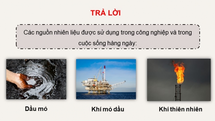 Giáo án điện tử KHTN 9 kết nối - Phân môn Hoá học Bài 25: Nguồn nhiên liệu