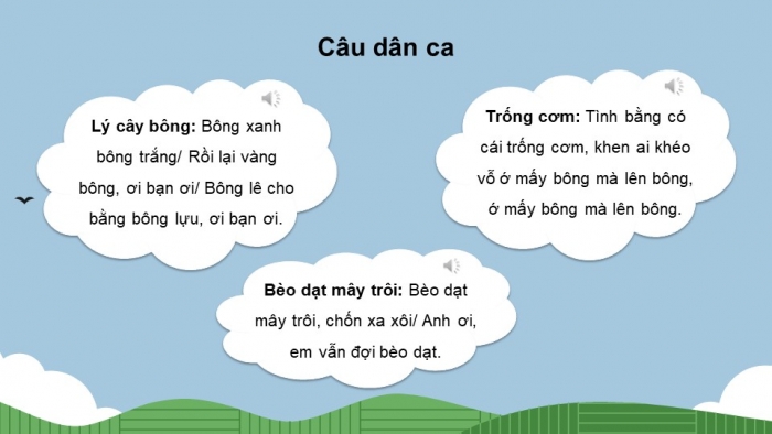 Giáo án điện tử Âm nhạc 9 cánh diều Bài 3 Tiết 1: Hát bài Quê hương thanh bình, Trải nghiệm và khám phá Sưu tầm một ca khúc mới sáng tác mang âm hưởng dân ca Việt Nam