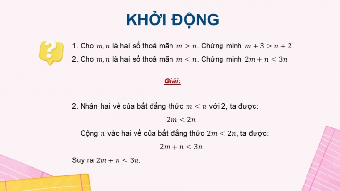 Giáo án PPT dạy thêm Toán 9 Cánh diều Bài 1: Bất đẳng thức