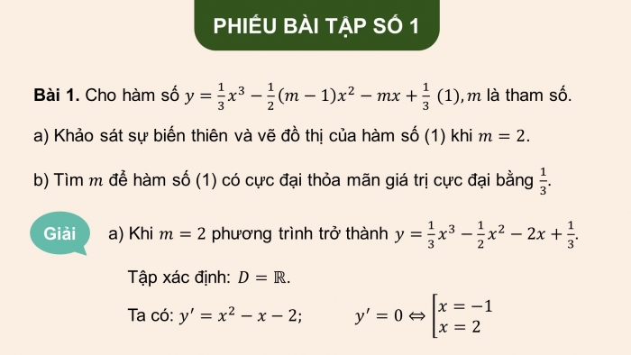 Giáo án PPT dạy thêm Toán 12 chân trời Bài tập cuối chương I