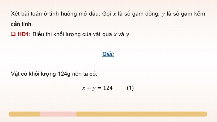 Giáo án điện tử Toán 9 kết nối Bài 3: Giải bài toán bằng cách lập hệ phương trình