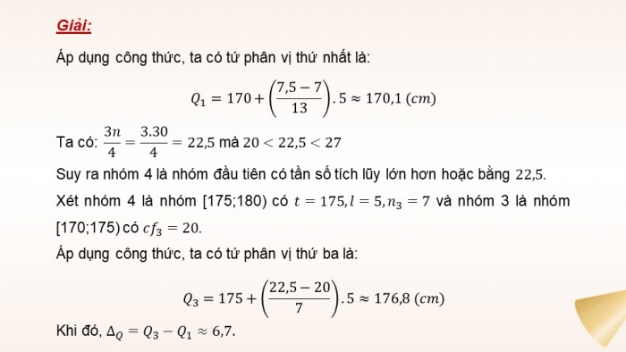 Giáo án PPT dạy thêm Toán 12 cánh diều Bài 1: Khoảng biến thiên, khoảng tứ phân vị của mẫu số liệu ghép nhóm