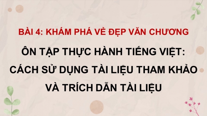 Giáo án PPT dạy thêm Ngữ văn 9 Kết nối bài 4: Ôn tập thực hành tiếng Việt (1)