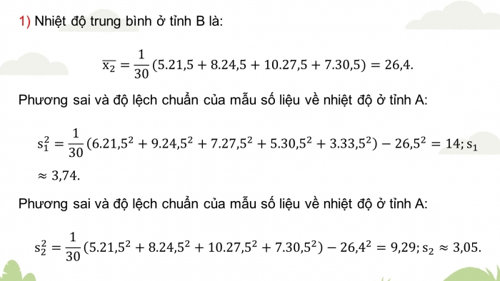 Giáo án PPT dạy thêm Toán 12 kết nối Bài 10: Phương sai và độ lệch chuẩn