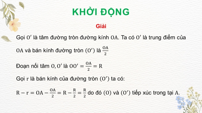 Giáo án PPT dạy thêm Toán 9 Cánh diều Bài 1: Đường tròn. Vị trí tương đối của hai đường tròn