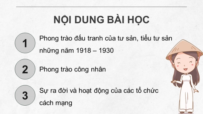 Giáo án điện tử Lịch sử 9 chân trời Bài 5: Phong trào dân tộc dân chủ những năm 1918 – 1930