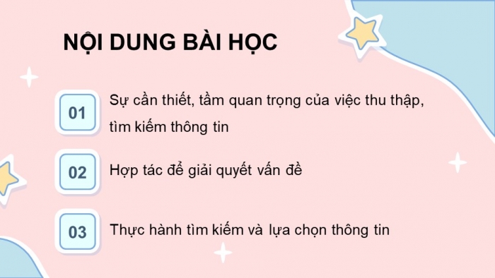 Giáo án điện tử Tin học 5 kết nối Bài 3: Tìm kiếm thông tin trong giải quyết vấn đề