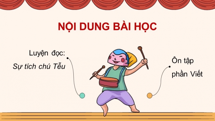 Giáo án PPT dạy thêm Tiếng Việt 5 Kết nối bài 32: Bài đọc Sự tích chú Tễu. Đánh giá, chỉnh sửa đoạn văn giới thiệu nhân vật trong một bộ phim hoạt hình