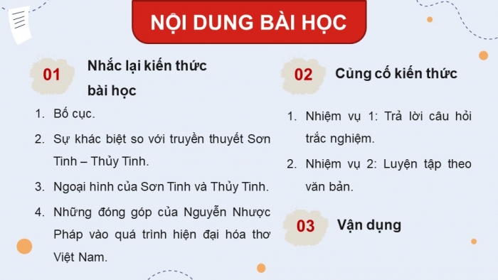 Giáo án PPT dạy thêm Ngữ văn 9 Kết nối bài 1: Sơn Tinh - Thuỷ Tinh (trích, Nguyễn Nhược Pháp)