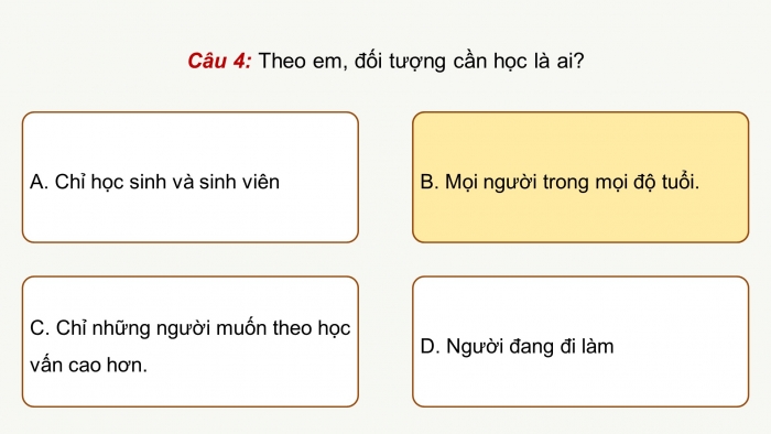 Giáo án PPT dạy thêm Ngữ văn 9 Cánh diều bài 5: Mục đích của việc học (Nguyễn Cảnh Toàn)