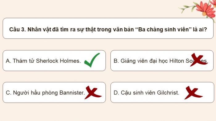 Giáo án PPT dạy thêm Ngữ văn 9 Kết nối bài 6: Ba chàng sinh viên (A-thơ Cô-nan Đoi-lơ)