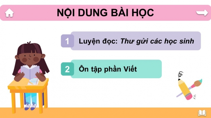 Giáo án PPT dạy thêm Tiếng Việt 5 chân trời bài 2: Bài đọc Thư gửi các học sinh. Trả bài văn tả phong cảnh (Bài viết số 1)