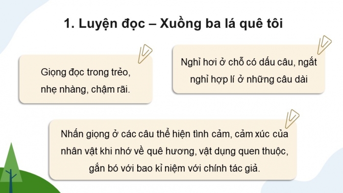 Giáo án PPT dạy thêm Tiếng Việt 5 Kết nối bài 15: Bài đọc Xuồng ba lá quê tôi. Luyện tập về liên kết câu trong đoạn văn. Đánh giá, chỉnh sửa chương trình hoạt động