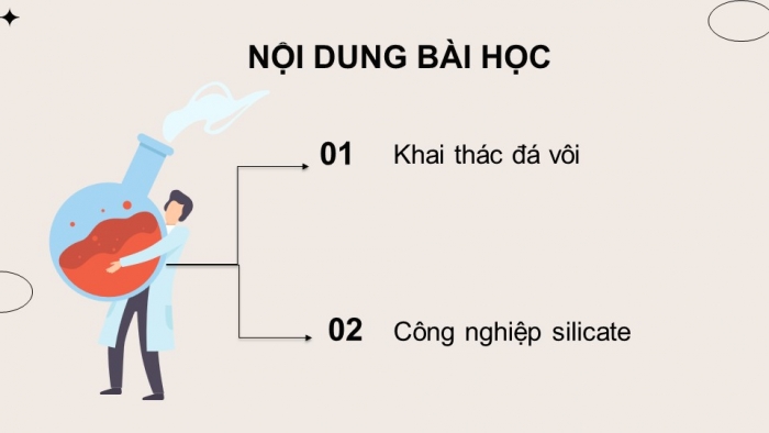 Giáo án điện tử KHTN 9 kết nối - Phân môn Hoá học Bài 34: Khai thác đá vôi. Công nghiệp silicate