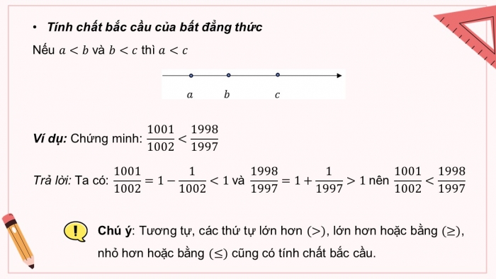 Giáo án PPT dạy thêm Toán 9 Kết nối bài 5: Bất đẳng thức và tính chất