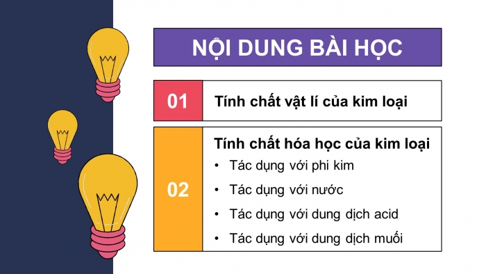 Giáo án điện tử KHTN 9 kết nối - Phân môn Hoá học Bài 18: Tính chất chung của kim loại