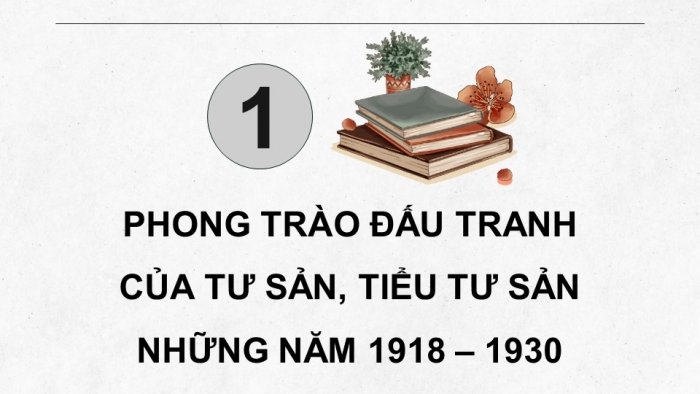 Giáo án điện tử Lịch sử 9 chân trời Bài 5: Phong trào dân tộc dân chủ những năm 1918 – 1930