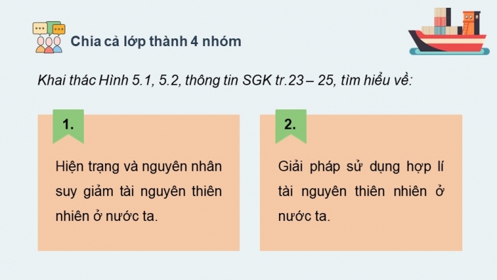 Giáo án điện tử Địa lí 12 chân trời Bài 5: Vấn đề sử dụng hợp lí tài nguyên thiên nhiên và bảo vệ môi trường