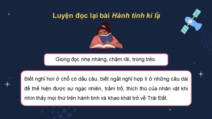 Giáo án PPT dạy thêm Tiếng Việt 5 Kết nối bài 8: Bài đọc Hành tinh kì lạ. Đánh giá, chỉnh sửa báo cáo công việc (tiếp theo)