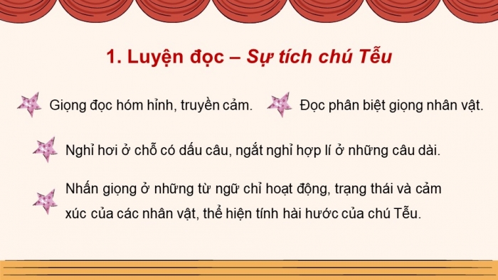 Giáo án PPT dạy thêm Tiếng Việt 5 Kết nối bài 32: Bài đọc Sự tích chú Tễu. Đánh giá, chỉnh sửa đoạn văn giới thiệu nhân vật trong một bộ phim hoạt hình