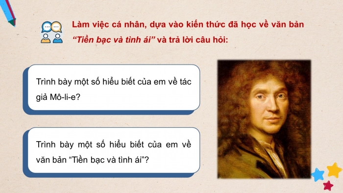 Giáo án PPT dạy thêm Ngữ văn 12 chân trời Bài 5: Tiền bạc và tình ái (Mô-li-e)